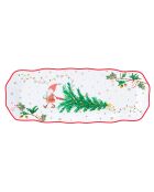 Ready For Christmas - Piatto da portata in porcellana multicolore, 37 x 14 x 2 cm