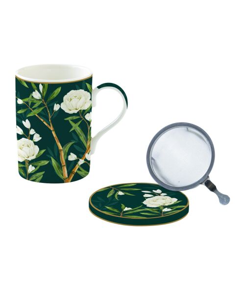 Tazza in porcellana fine multicolore Royal Peonies di alta qualità - 350 ml