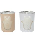 Set de 7 velas aromáticas en una caja dorada de aromas orientales, 6 x 6 x 6 cm