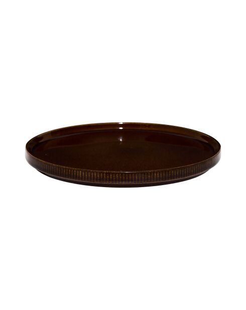 Set de 6 platos Ysia marrones - D. 25 cm