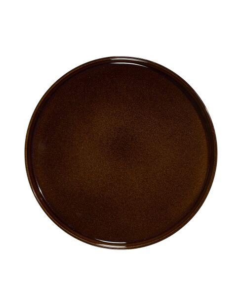 Set de 6 platos Ysia marrones - D. 25 cm