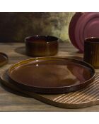 Set de 6 platos Ysia marrones - D. 25 cm
