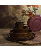 Set de 6 platos Ysia marrones - D. 25 cm