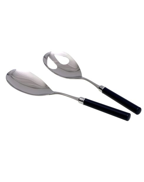 Lot de 2 services à salade en acier inoxydable Simple bleu - 25 x 5 x 4 cm