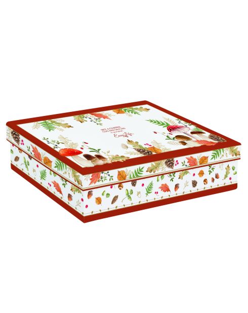 Juego de 4 tazas y platillos de porcelana multicolor Autumn Breeze, 6,5 x 6,5 x 6,5 cm