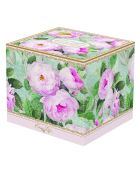 Set aus 2 mehrfarbigen Roses In Bloom Kaffeetassen aus Porzellan mit Untertassen — 11 x 11 x 10 cm