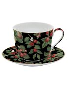 Orchard Frühstückstasse und Untertasse aus mehrfarbigem Porzellan, 400 ml