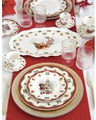 Set van 2 veelkleurige nostalgische kerstplacemats - 34,5 x 34,5 cm