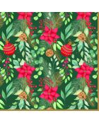Juego de 20 servilletas de papel Christmas Joy multicolores, 33 x 33 x 8 cm