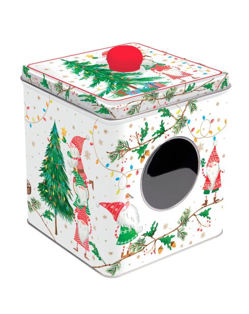 Metallbox mit Fenster Ready For Christmas mehrfarbig - 13 x 13 x 14,5 cm