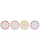 Piatto pizza in porcellana Pasta & Pizza Lovers multicolore - 32,5 x 32,5 x 2 cm