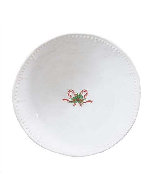 Juego de 6 platos de sopa de cerámica Natale Incantato multicolores, 19,5 x 19,5 x 6 cm