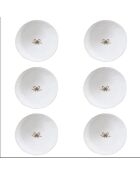 Set di 6 piatti da minestra in ceramica multicolore Natale Incantato - 19,5 x 19,5 x 6 cm