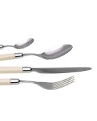 Ensemble de couverts en acier inoxydable Pastello ivoire - 24 pièces