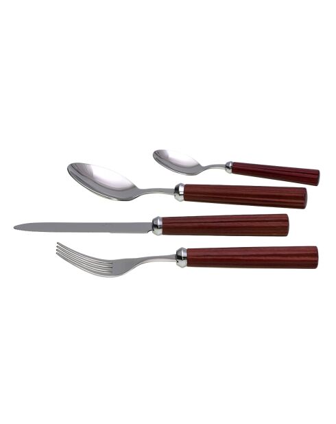 Juego de cubiertos Lawrence de acero inoxidable antracita, 24 piezas