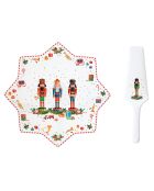 Set per torte in porcellana vintage, multicolore, 32 x 32 x 2 cm