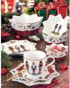 Set per torte in porcellana vintage, multicolore, 32 x 32 x 2 cm