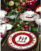 Set per torte in porcellana vintage, multicolore, 32 x 32 x 2 cm