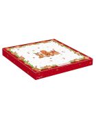 Set van 2 porseleinen taartsets met schep Fancy Gingerbread veelkleurig - 32 x 32 x 0,04 cm