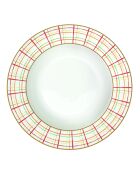 Juego de 6 platos de sopa de porcelana Harvest multicolores, 21,5 x 21,5 x 3,5 cm