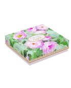 Set de 6 posavasos de corcho multicolores con forma de rosas en flor, 10,5 x 10,5 x 3 cm