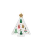 Juego de 3 tazas de porcelana Jingle Bells multicolores, 350 ml