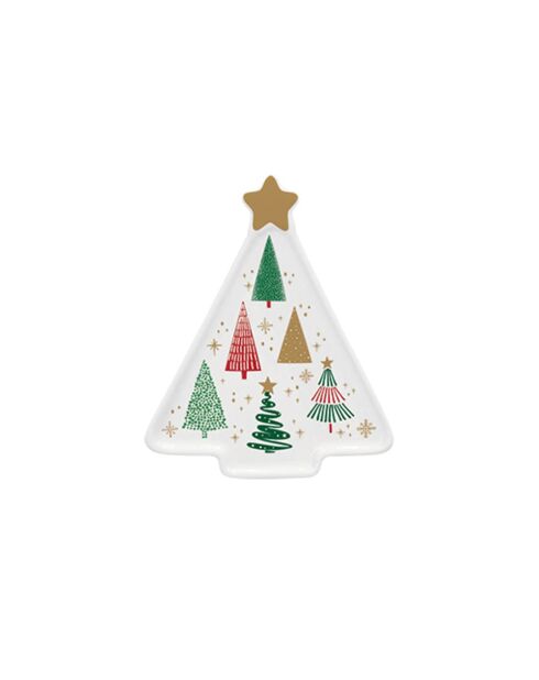 Juego de 3 tazas de porcelana Jingle Bells multicolores, 350 ml