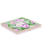 Plato de postre de porcelana multicolor Roses In Bloom, 20 x 20 x 2 cm