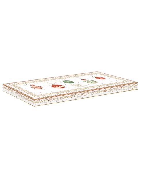 Plato multicolor de porcelana para Nochebuena, 35 x 15 x 2,5 cm
