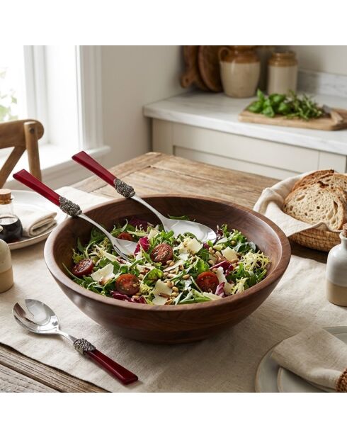 Syrah Brown Salatservietten aus Edelstahl, 25 x 5 x 4 cm, 2 Stück