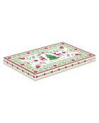 Vassoio ovale in porcellana multicolore Christmas Folk - 36 x 25 x 4 cm