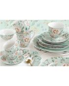 Juego de 6 platos de sopa de porcelana Zen Garden Green multicolores, 23 x 23 x 3,5 cm