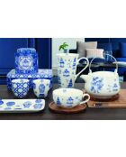 Set mit 4 mehrfarbigen Teebeutelhaltern aus Pagodenporzellan - 650 ml