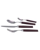 Juego de cubiertos Easy Brown de acero inoxidable - 24 piezas