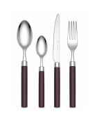 Juego de cubiertos Easy Brown de acero inoxidable - 24 piezas