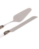 Set de 2 postres Vittoria transparentes de acero inoxidable, 25 x 5 x 4 cm