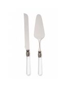 Set de 2 postres Vittoria transparentes de acero inoxidable, 25 x 5 x 4 cm