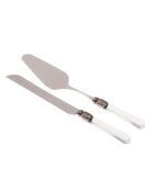 Set de 2 postres Vittoria transparentes de acero inoxidable, 25 x 5 x 4 cm