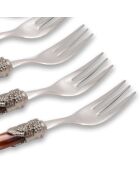 Set di 6 forchette da dessert in acciaio inossidabile Syrah marrone - 16,5 x 4,5 x 5 cm