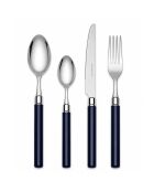 Semplice set di posate in acciaio inossidabile blu - 24 pezzi