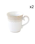 Set di 2 tazze in porcellana Festive multicolore - 275 ml
