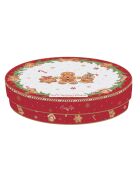 Juego de 4 platos de postre de porcelana Fancy Gingerbread multicolores, 19 x 19 x 1,5 cm