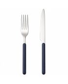 Sylt blauwe roestvrijstalen steakbestekset - 12 stuks