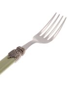 Lot de 6 fourchettes de table en acier inoxydable Classic vert sauge - 26 x 5,8 x 7 cm
