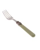 Lot de 6 fourchettes de table en acier inoxydable Classic vert sauge - 26 x 5,8 x 7 cm