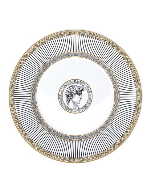 Set di 6 piatti da aperitivo in porcellana bianca Palladium - 19 x 19 x 1,5 cm