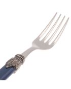 Lot de 6 fourchettes de table en acier inoxydable Classic bleu paon - 26 x 5,8 x 7 cm