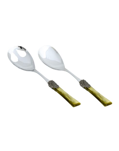 Set van 2 Syrah Green roestvrijstalen saladeporties - 25 x 5 x 4 cm