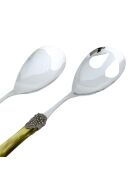 Set van 2 Syrah Green roestvrijstalen saladeporties - 25 x 5 x 4 cm