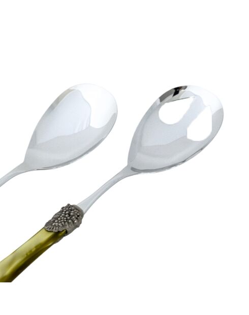 Set van 2 Syrah Green roestvrijstalen saladeporties - 25 x 5 x 4 cm